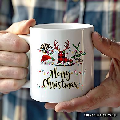 Hockey Buffalo Plaid Christmas Mug, Team and Coaches Gift