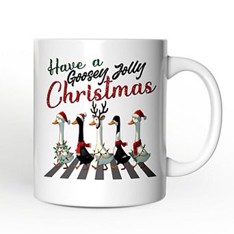 Goosey Jolly Christmas Mug, Funny Farm Lover Gift
