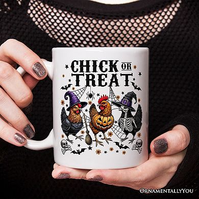 Halloween Chickens Mug, Chick or Treat Funny Farmhouse Gift