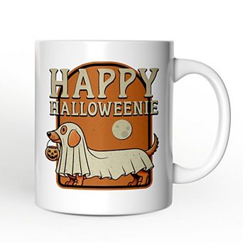 Happy Halloweenie, Halloween Mug, Retro Halloween Dachshund Gift
