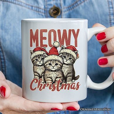 Cute Meowy Christmas Mug, Baby Cat Lover Gift