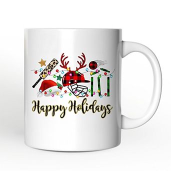 Cricket Buffalo Plaid Christmas Mug, Team and Coaches Gift