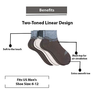 Low Cut Mesh Top Performance Rayon Socks 3 Pair Pack