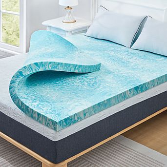 Soothing Cool 3-Inch Gel Memory Foam Mattress Topper with Responsive Comfort
