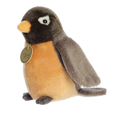 Aurora Small Black Miyoni 6.5" Robin Realistic Stuffed Animal