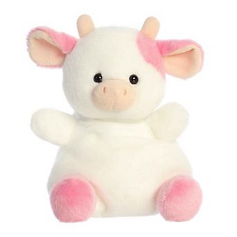 Aurora Small Pink Palm Pals Party Sized 8" Belle Strawberry Cow Adorable Stuffed Animal