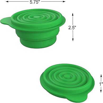 Wakeman Reusable Collapsible Bowls with Lids-2 Pack