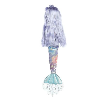 Aurora Large Blue Sea Sparkles Floral Sparkles 18" Ivy Enchanting Stuffed Doll