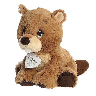 Aurora Small Brown Precious Moments 8.5" Bizzy Beaver Adorable Stuffed Animal