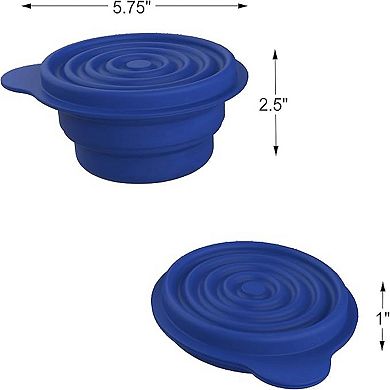 Wakeman Reusable Collapsible Bowls with Lids- 2 Pack