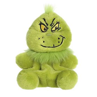 Aurora Mini Green Dr. Seuss Palm Pals 5" Grinch Smirk Whimsical Stuffed Animal