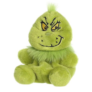 Aurora Mini Green Dr. Seuss Palm Pals 5" Grinch Smirk Whimsical Stuffed Animal
