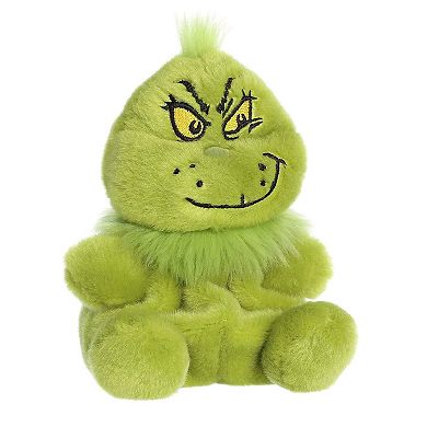 Aurora Mini Green Dr. Seuss Palm Pals 5" Grinch Smirk Whimsical Stuffed Animal