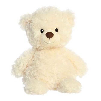 Aurora Medium Ivory Bear 12" Tummy Bear Snuggly Stuffed Animal