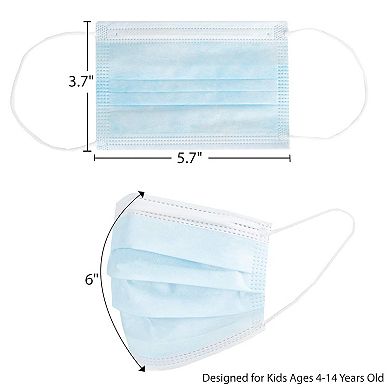Bluestone Disposable 3-Ply Face Mask with Ear Loops for Kids