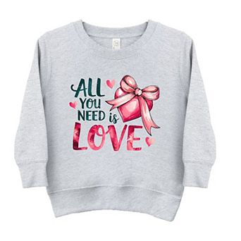 All You Need Is Love Coquette Youth Ultra-Soft Graphic Sweatshirt