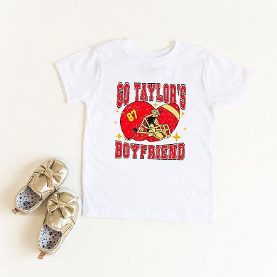Go Taylor's Boyfriend Sparkle Toddler Short Sleeve Graphic Tee