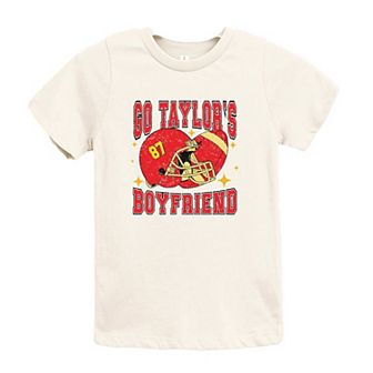 Go Taylor's Boyfriend Sparkle Toddler Short Sleeve Graphic Tee