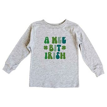A Wee Bit Irish Youth Long Sleeve Graphic Tee