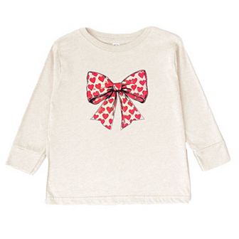 Coquette Hearts Toddler Long Sleeve Graphic Tee