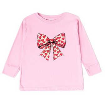 Coquette Hearts Toddler Long Sleeve Graphic Tee