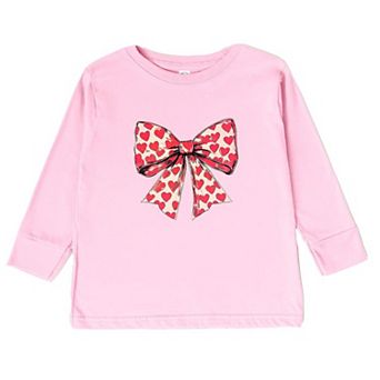 Coquette Hearts Toddler Long Sleeve Graphic Tee