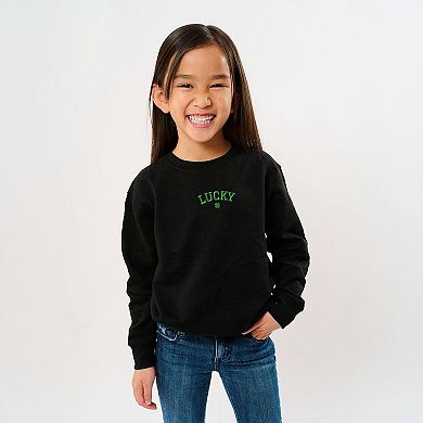 Embroidered Lucky Clover Toddler Graphic Sweatshirt