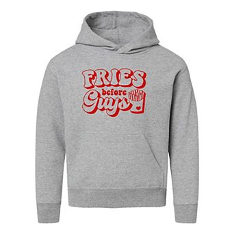 Fries Before Guys Bold Youth Graphic Hoodie