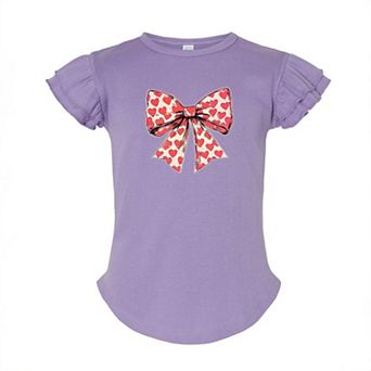 Coquette Hearts Toddler Flutter Sleeve Graphic Tee
