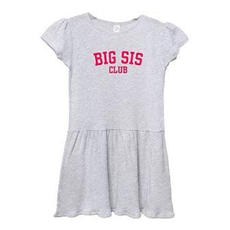 Big Sis Club Raised Print Toddler Girl Dress