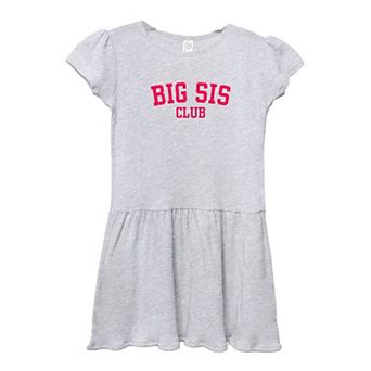 Big Sis Club Raised Print Toddler Girl Dress