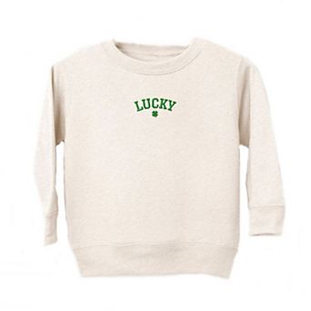Embroidered Lucky Clover Youth Ultra-Soft Graphic Sweatshirt