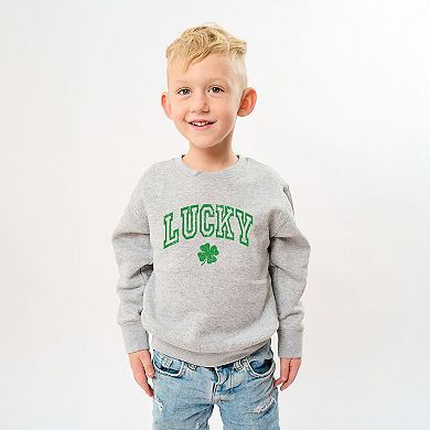 Lucky Clover Distressed Toddler Graphic Sweatshirt