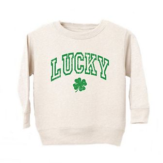 Lucky Clover Distressed Toddler Graphic Sweatshirt