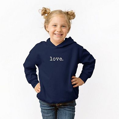 Embroidered Love Typewriter Toddler Graphic Hoodie