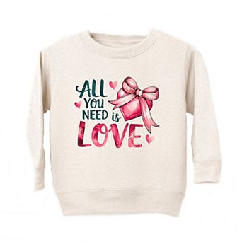 All You Need Is Love Coquette Toddler Graphic Sweatshirt
