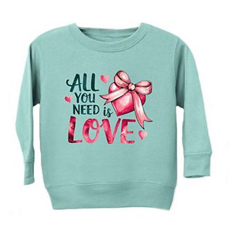 All You Need Is Love Coquette Toddler Graphic Sweatshirt