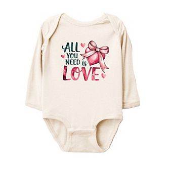 All You Need Is Love Coquette Baby Long Sleeve Bodysuit