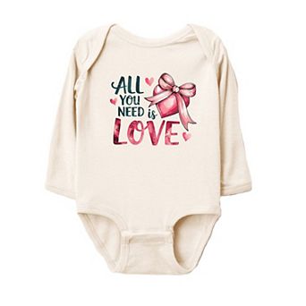 All You Need Is Love Coquette Baby Long Sleeve Bodysuit