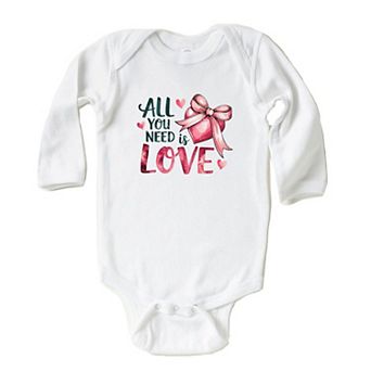 All You Need Is Love Coquette Baby Long Sleeve Bodysuit