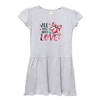 All You Need Is Love Coquette Toddler Girl Dress