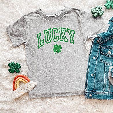 Lucky Clover Distressed Youth Short Sleeve Graphic Tee