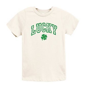 Lucky Clover Distressed Youth Short Sleeve Graphic Tee
