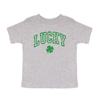 Lucky Clover Distressed Youth Short Sleeve Graphic Tee
