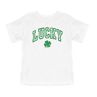 Lucky Clover Distressed Youth Short Sleeve Graphic Tee