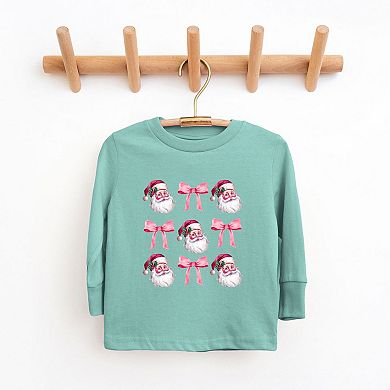 Coquette Santa Chart Toddler Long Sleeve Graphic Tee