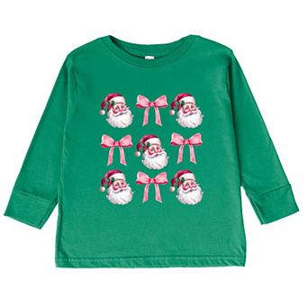 Coquette Santa Chart Toddler Long Sleeve Graphic Tee