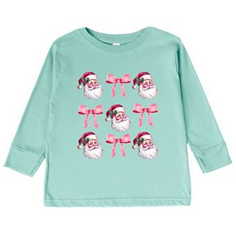 Coquette Santa Chart Toddler Long Sleeve Graphic Tee