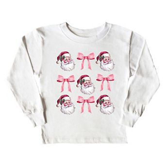 Coquette Santa Chart Toddler Long Sleeve Graphic Tee