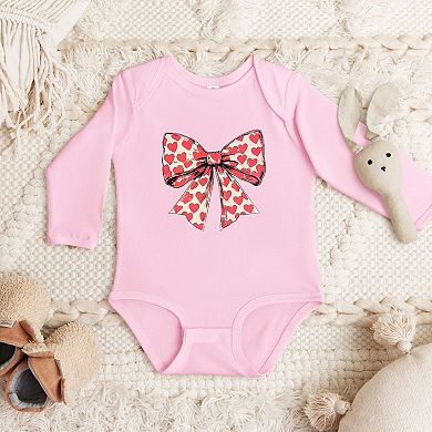 Coquette Hearts Baby Long Sleeve Bodysuit